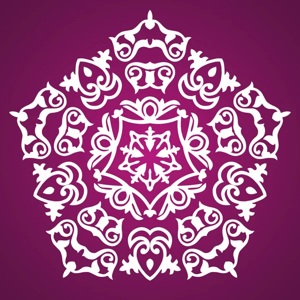 Vector Ornament Met Blanke Motieven — Stockvector