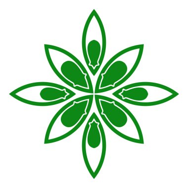 Vektör çizim süsleme beyaz motifli beyaz izole