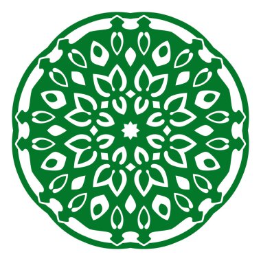 Vektör çizim süsleme beyaz motifli beyaz izole