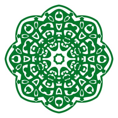 Vektör çizim süsleme beyaz motifli beyaz izole