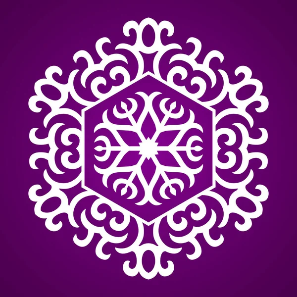 Vector Ornament Met Blanke Motieven — Stockvector