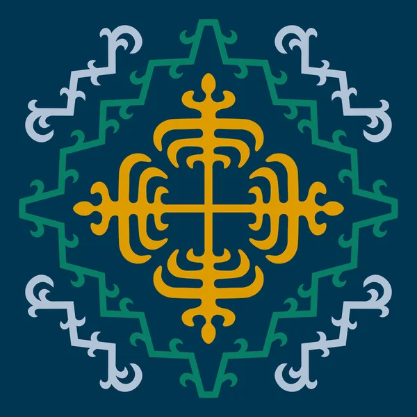 Vektorový Ornament Kavkazskými Motivy — Stockový vektor