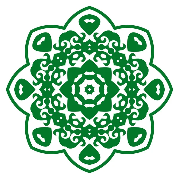 Vector Illustratie Ornament Met Kaukasische Motieven Geïsoleerd Wit — Stockvector