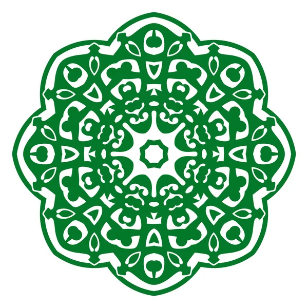 Vector Illustratie Ornament Met Kaukasische Motieven Geïsoleerd Wit — Stockvector
