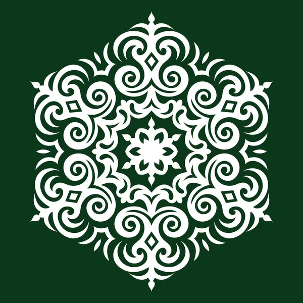 Vector Ornament Met Blanke Motieven — Stockvector