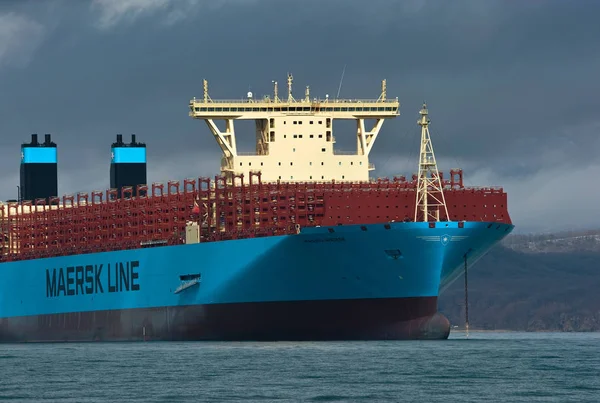 Kontenerowiec Madryt Maersk. — Zdjęcie stockowe
