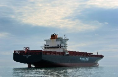 Container ship Tsingtao Express. clipart