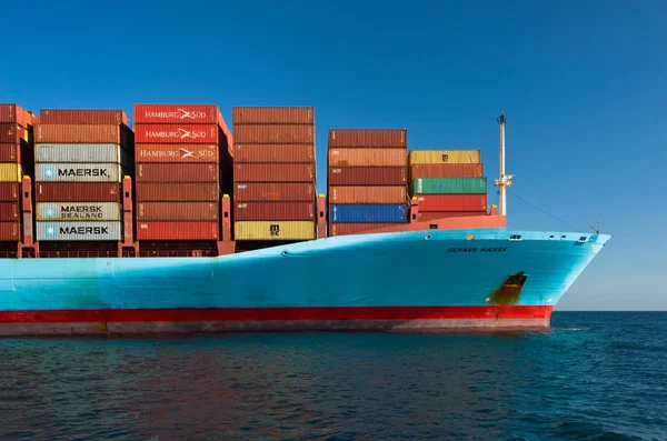 Navio porta-contentores Gerner Maersk . — Fotografia de Stock