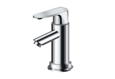 Silver bathroom faucet. clipart