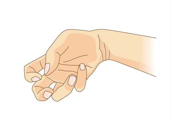Палець Зап Ястя Вигинаються Дрочать Від Епілепсії Симптоми Ілюстрація Про — стоковий вектор