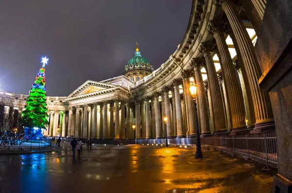 Año Nuevo Catedral Kazán San Petersburgo — Foto de Stock