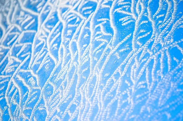 Frost Ice Pattern Glass — Stock Photo, Image