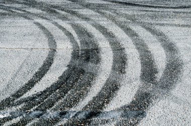 Lastik izleri ile soyut yol arka plan