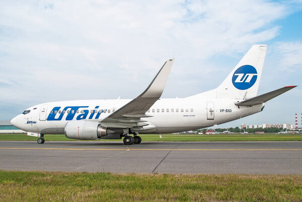 Boeing 737 Utair, airport Vnukovo, Russia Moscow July 2013.