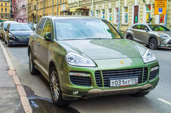 Araba Porsche araba. Rusya. Saint-Petersburg. Haziran 2017