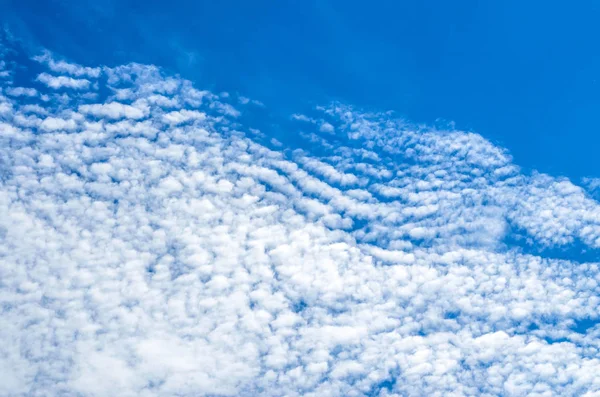 Cloudscape Altocumulus na błękitne niebo, piękne Cirrocumulus lub Altocumulus w warstwie środkowej wysokości — Zdjęcie stockowe