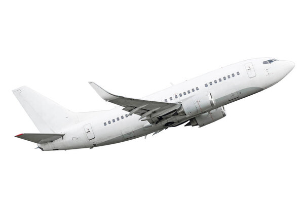 Самолет изолирован на белом фоне

