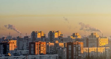 Ufuk Sunset'teki yüksek katlı binaların konut diziler.