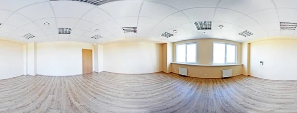 Tam küresel 360 tarafından 180 derece seamless panorama equirectangular eşit uzaklıkta projeksiyon, modern düz daireler iç boş odada panorama.
