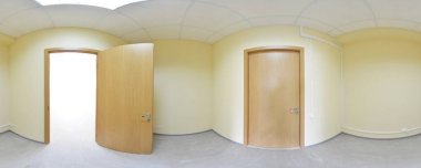 modern boş daire iç, derece seamless panorama 360 panorama görünümünde.