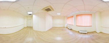 modern boş daire iç, derece seamless panorama 360 panorama görünümünde.
