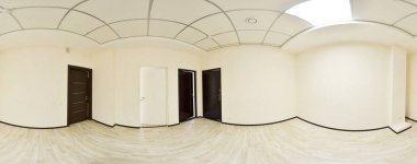 modern boş daire iç, derece seamless panorama 360 panorama görünümünde.