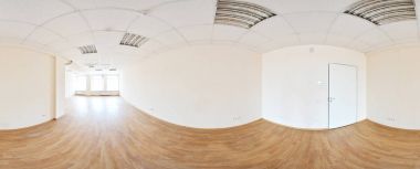 modern boş daire iç, derece seamless panorama 360 panorama görünümünde.