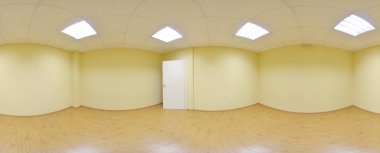 modern boş daire iç, derece seamless panorama 360 panorama görünümünde.