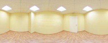 modern boş daire iç, derece seamless panorama 360 panorama görünümünde.