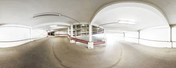 Panorama 360 degrees, congress spiral on the road to multi-level parking.