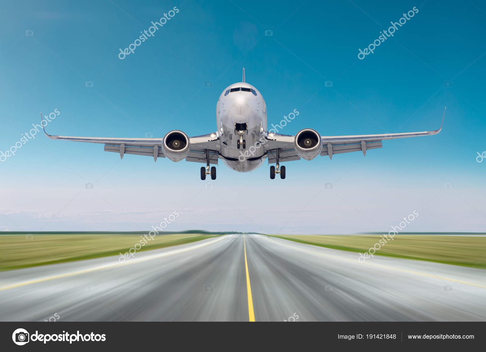 Airplane Aircraft Flying Departure After Flight Landing Speed Motion On A Runway In The Good Weather Clear Sky Day Stock Photo Image By C psky Airplane Aircraft Flying Departure After Flight Landing Speed Motion On A Runway In The Good Weather Clear Sky Day Stock Photo Image By C psky
