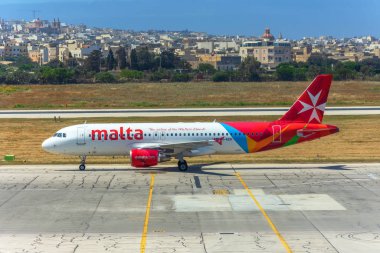 Air Malta Airbus A320, Luqa, Malta - 10 Mayıs 2019.