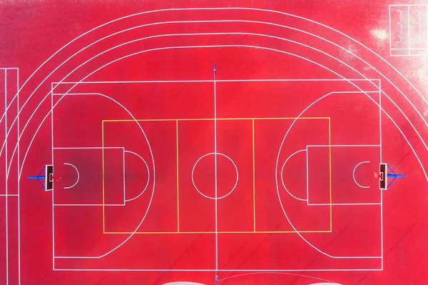 Luftaufnahme Des Basketballfeldes — Stockfoto