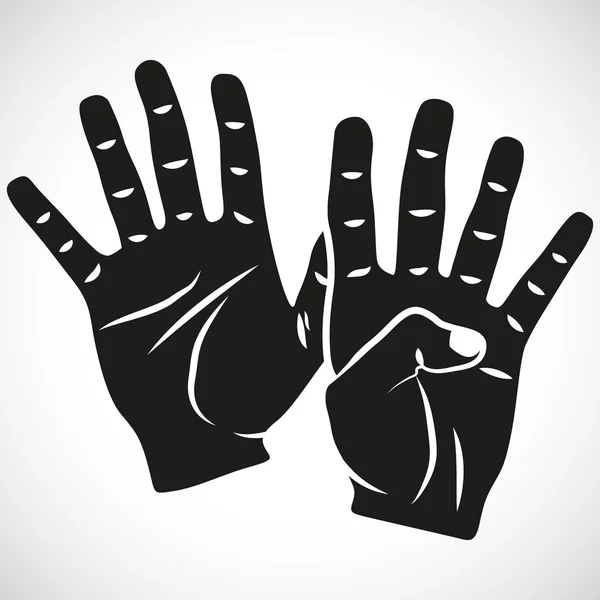Ikona sady Hand devět — Stockový vektor