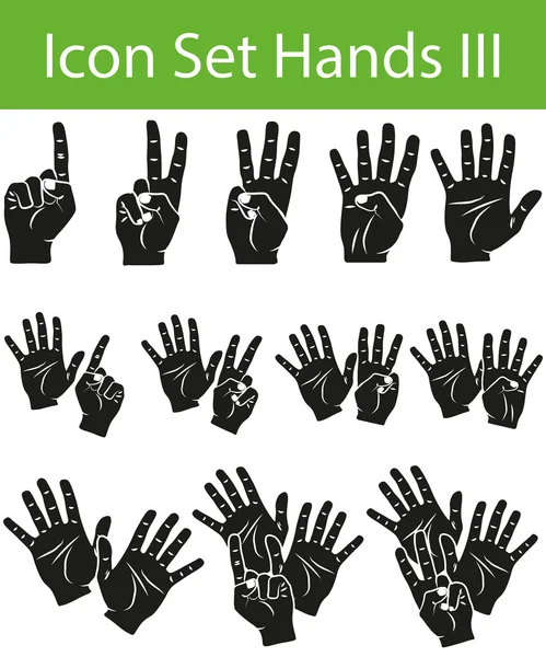 Icon Set händer Iii — Stock vektor