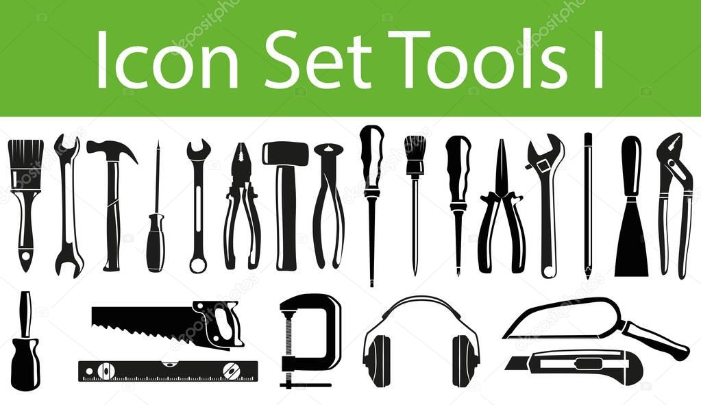 Icon Set Tools I with 23 icons for the creative use in graphic design