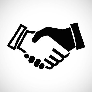 Simgesi şekli düz tasarım el sıkışma