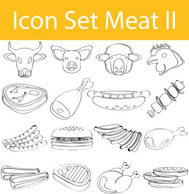 Çizilmiş Doodle Icon Set et II kaplı