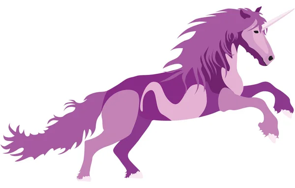 Illustration licorne violette — Image vectorielle