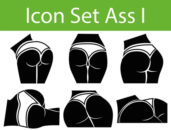Icon Set szamár én — Stock Vector
