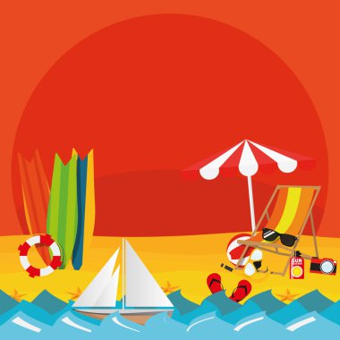 Resimde yaz tatil seyahat