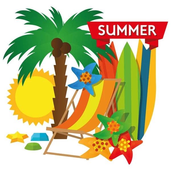Ilustração Summer Holiday Travel —  Vetores de Stock