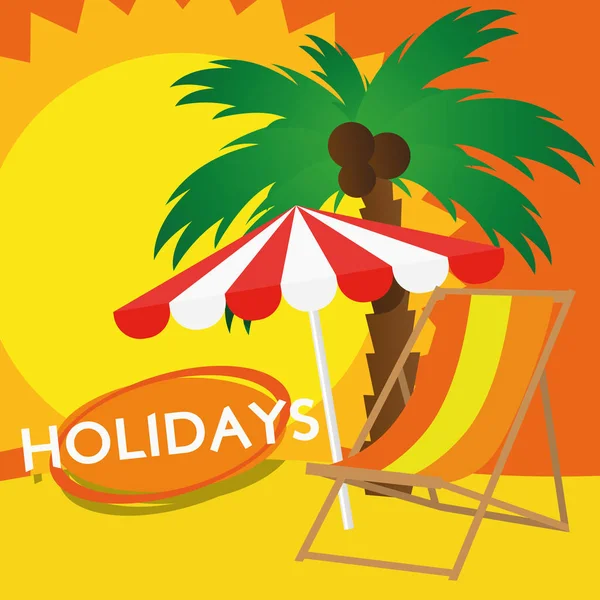 Ilustração Summer Holiday Travel —  Vetores de Stock