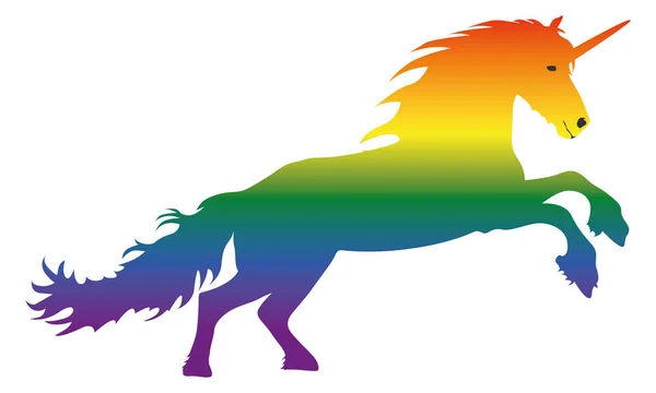 Illustratie regenboog vlag Unicorn — Stockvector