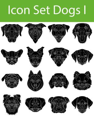 Ben köpekler Icon Set