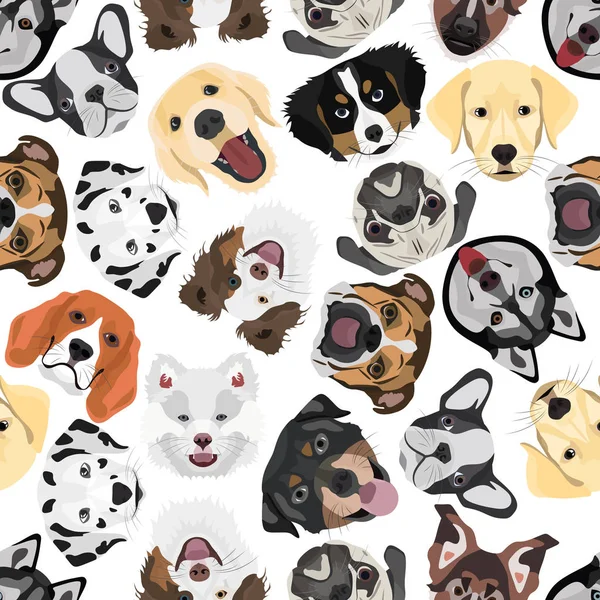 Ábrán látható varrat nélküli mintát kutyák — Stock Vector