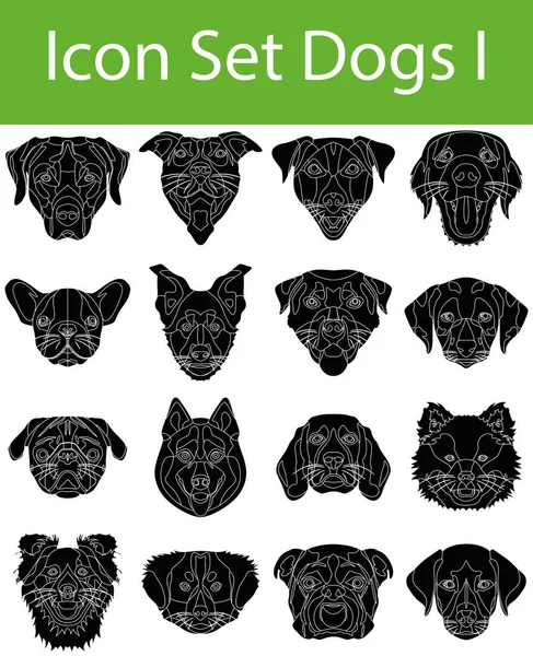 Ben köpekler Icon Set