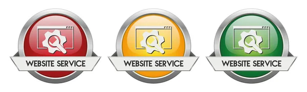 Service moderne de site Web de vecteur de bouton — Image vectorielle