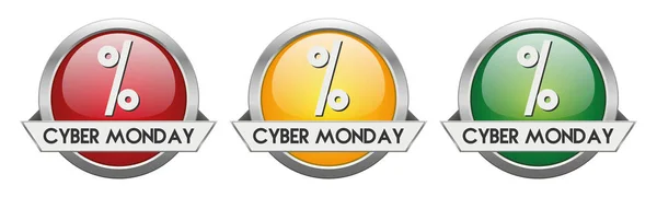 Botão moderno Vector Cyber Monday —  Vetores de Stock