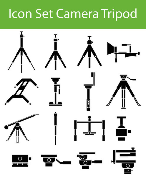 Icon Set Camera Tripod